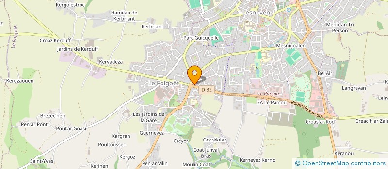 localisation de l'entreprise MADAME MAEVA LYVINEC  LE FOLGOET