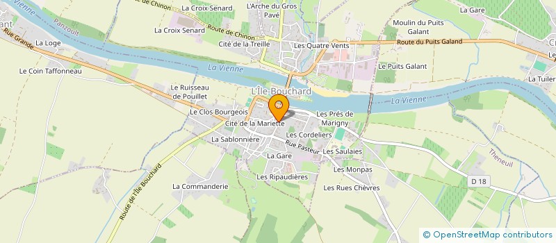 localisation de l'entreprise MADAME MAEVA MARTIN  L'ILE-BOUCHARD