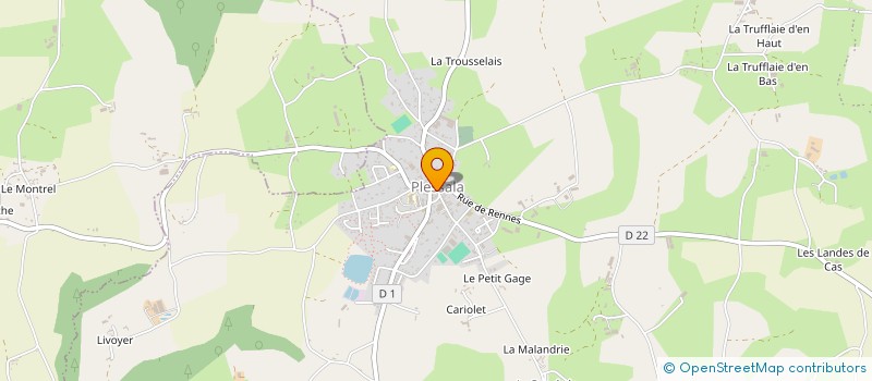 localisation de l'entreprise MADAME MAEVA MENARD à LE MENE
