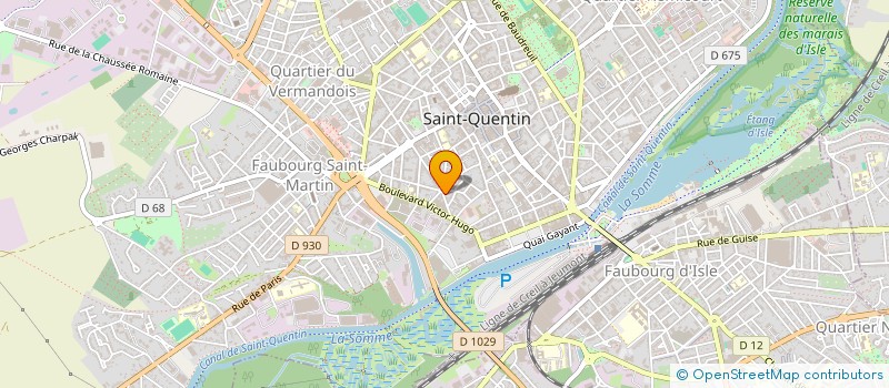 localisation de l'entreprise MADAME MAEVA OUDIN à SAINT-QUENTIN