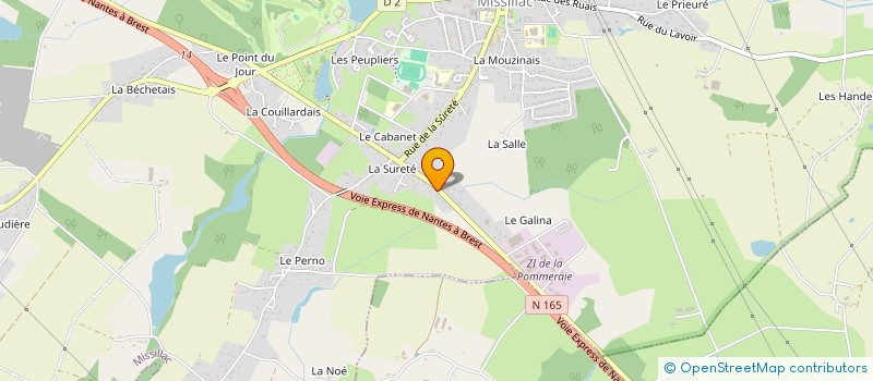 localisation de l'entreprise MADAME MAEVA PENNANECH  MISSILLAC