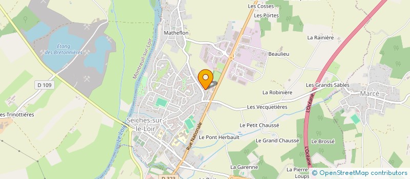 localisation de l'entreprise MADAME MAEVA PERRIN  SEICHES-SUR-LE-LOIR