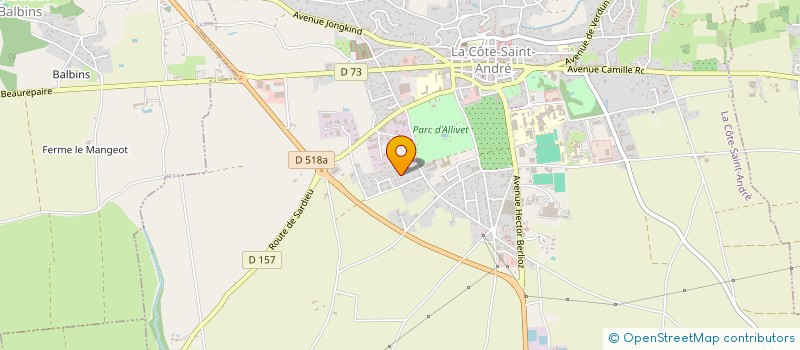 localisation de l'entreprise MADAME MAEVA RONNER  LA COTE-SAINT-ANDRE