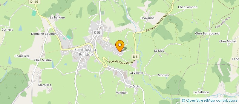 localisation de l'entreprise MADAME MAEVA SANCHEZ  SAINT-JUST-LA-PENDUE