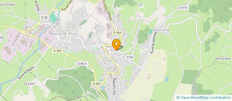 localisation de l'entreprise MADAME MAEVA VERNAY  THIZY-LES-BOURGS