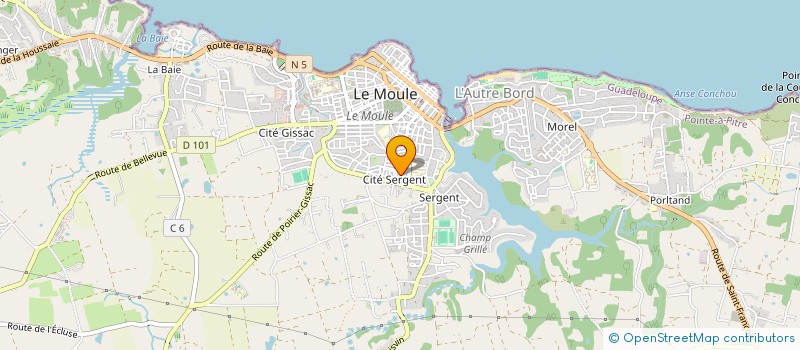 localisation de l'entreprise MADAME MAGAELLE MOUTOUSSAMY à LE MOULE