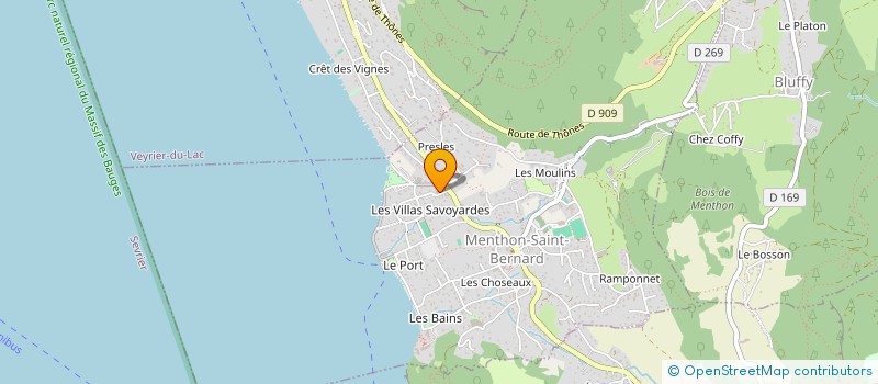 localisation de l'entreprise MADAME MAGALI ALONSO  MENTHON-SAINT-BERNARD