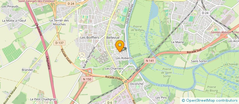 localisation de l'entreprise MADAME MAGALI BARRAUD  SAINTES