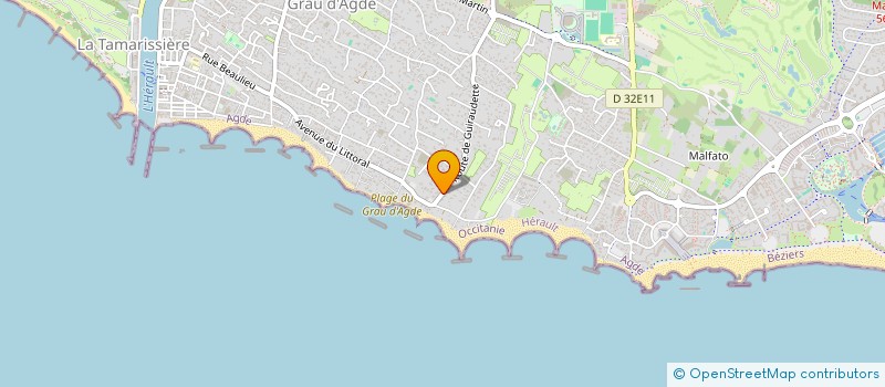 localisation de l'entreprise MADAME MAGALI BETTI  AGDE