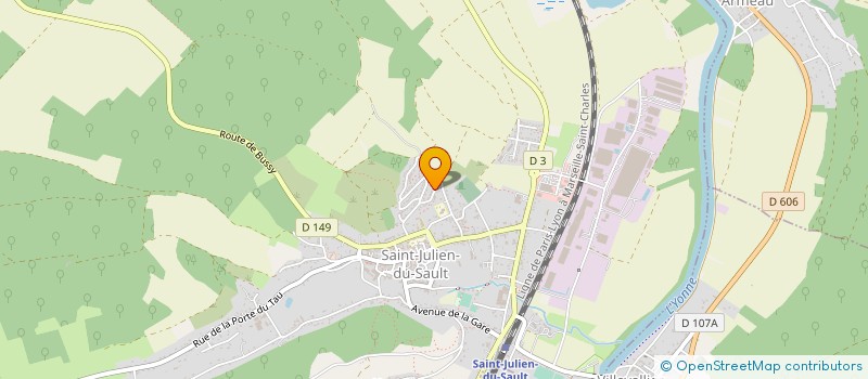 localisation de l'entreprise MADAME MAGALI BRANCHET  ST JULIEN DU SAULT