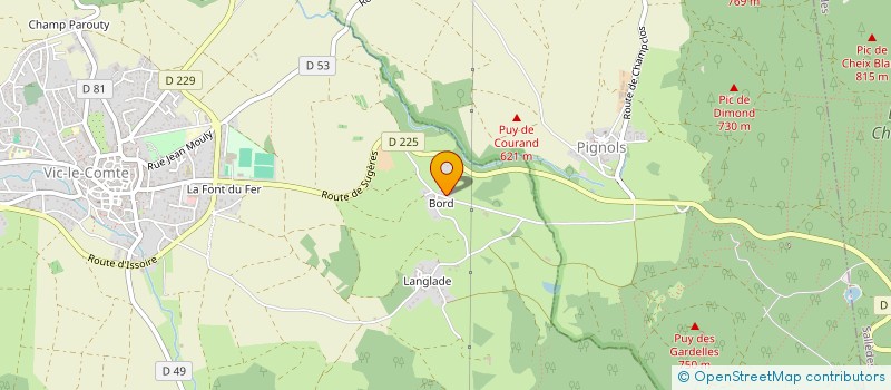 localisation de l'entreprise MADAME MAGALI BRUNEAU  VIC-LE-COMTE