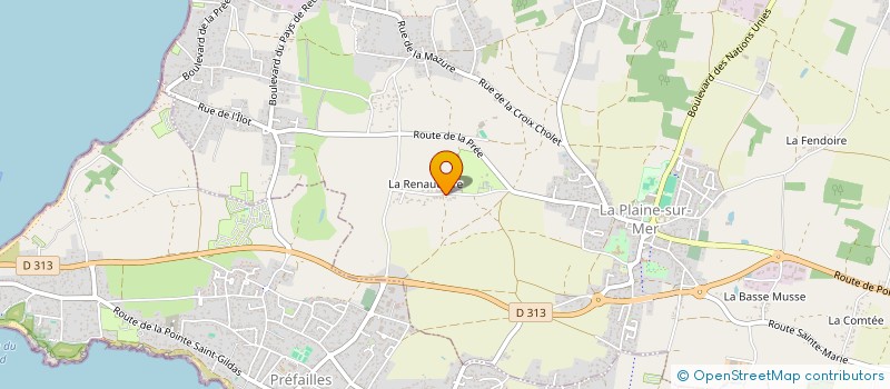 localisation de l'entreprise MADAME MAGALI BRUSLE à LA PLAINE-SUR-MER