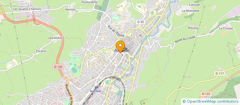 localisation de l'entreprise MADAME MAGALI COMBETTES à AURILLAC