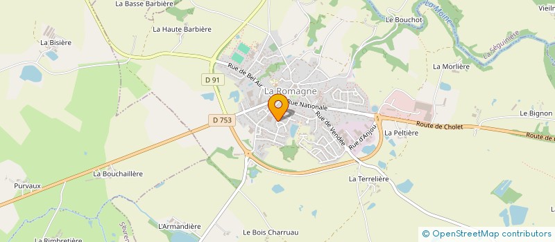 localisation de l'entreprise MADAME MAGALI COUSSEAU  LA ROMAGNE