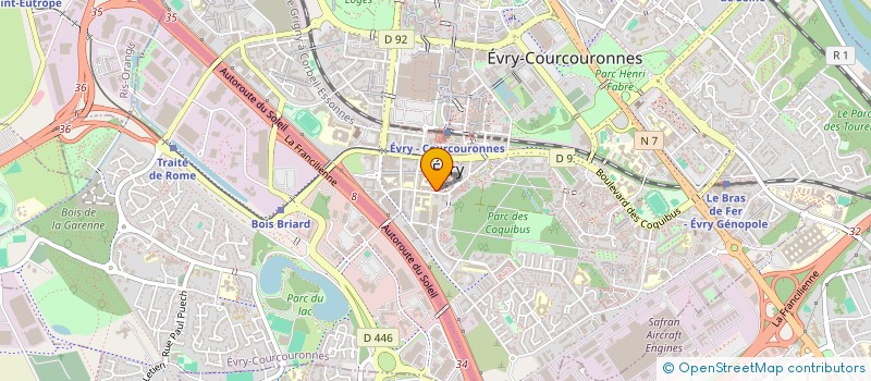 localisation de l'entreprise MADAME MAGALI CUCULIERE  EVRY-COURCOURONNES