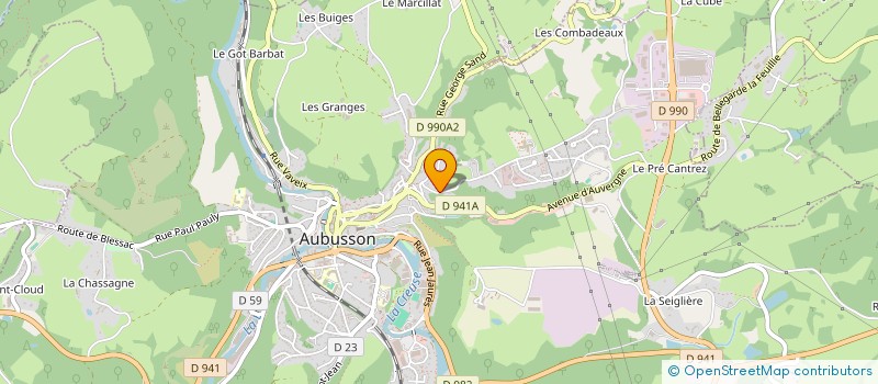 localisation de l'entreprise MADAME MAGALI DUPONT à AUBUSSON