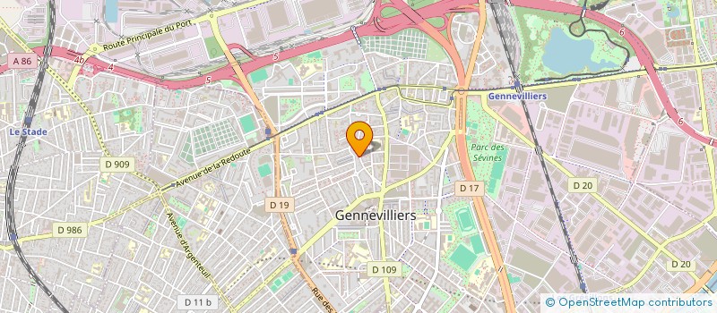 localisation de l'entreprise MADAME MAGALI GIRAUDO à GENNEVILLIERS