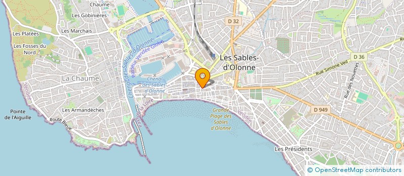 localisation de l'entreprise MADAME MAGALI GOELAND  LES SABLES D'OLONNE