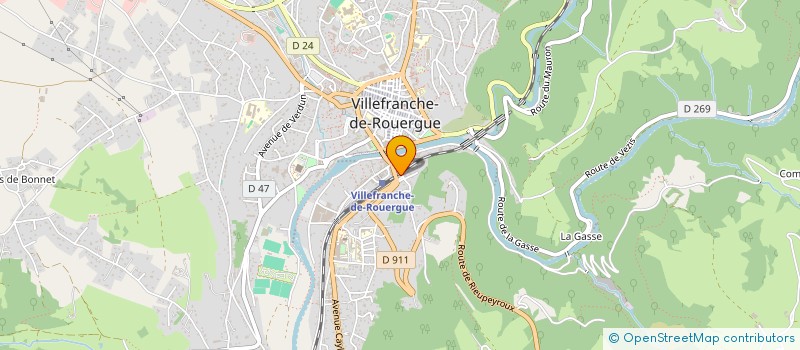 localisation de l'entreprise MADAME MAGALI GRAVIER  VILLEFRANCHE-DE-ROUERGUE