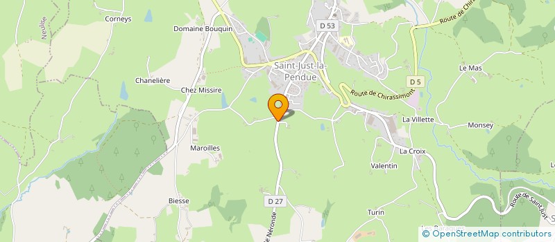 localisation de l'entreprise MADAME MAGALI JAILLARD  SAINT-JUST-LA-PENDUE