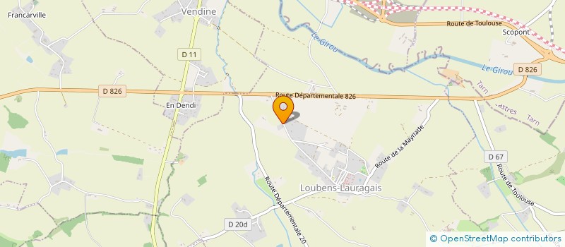 localisation de l'entreprise MADAME MAGALI JOUFFREY  LOUBENS-LAURAGAIS