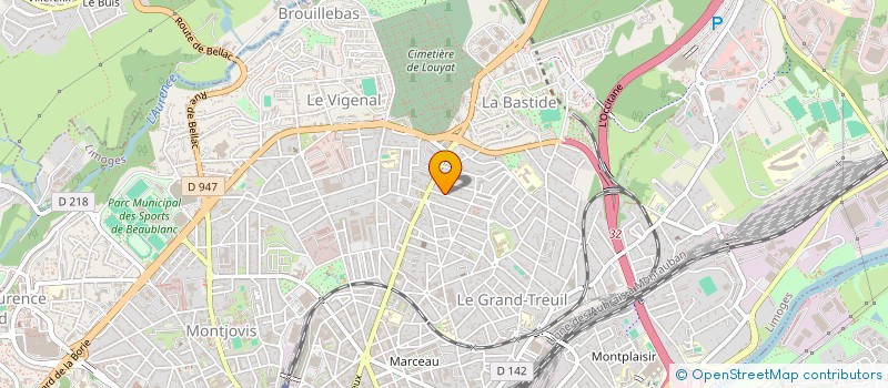 localisation de l'entreprise MADAME MAGALI JULE à LIMOGES