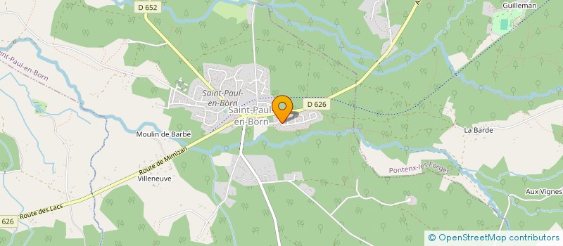 localisation de l'entreprise MADAME MAGALI LAMARQUE-BATBEDAT  SAINT-PAUL-EN-BORN