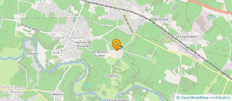 localisation de l'entreprise MADAME MAGALI LAVAUD  LA HAIE-FOUASSIERE