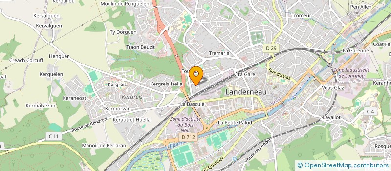 localisation de l'entreprise MADAME MAGALI LE BER à LANDERNEAU