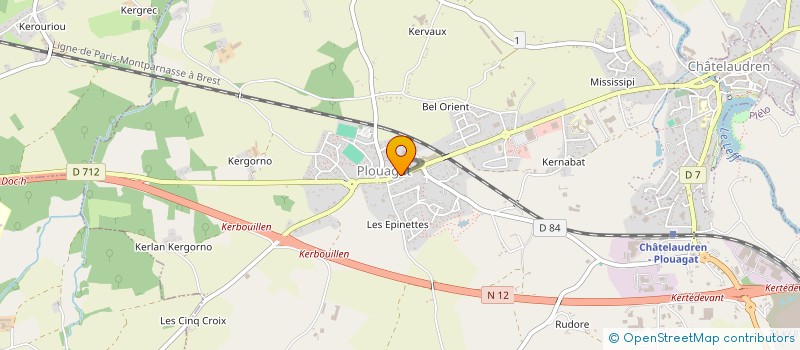 localisation de l'entreprise MADAME MAGALI LE PLAT  CHATELAUDREN-PLOUAGAT