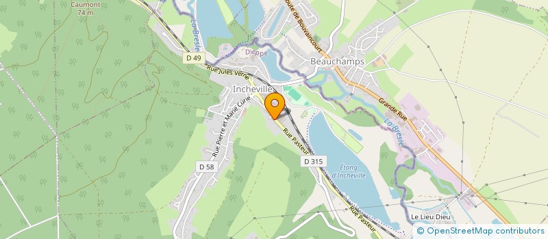 localisation de l'entreprise MADAME MAGALI LECAT  INCHEVILLE