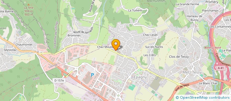 localisation de l'entreprise MADAME MAGALI MENET  EPAGNY METZ-TESSY