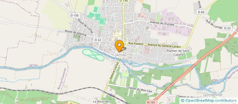 localisation de l'entreprise MADAME MAGALI MOINARD à JARNAC