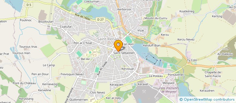 localisation de l'entreprise MADAME MAGALI MORIN à SAINT-RENAN