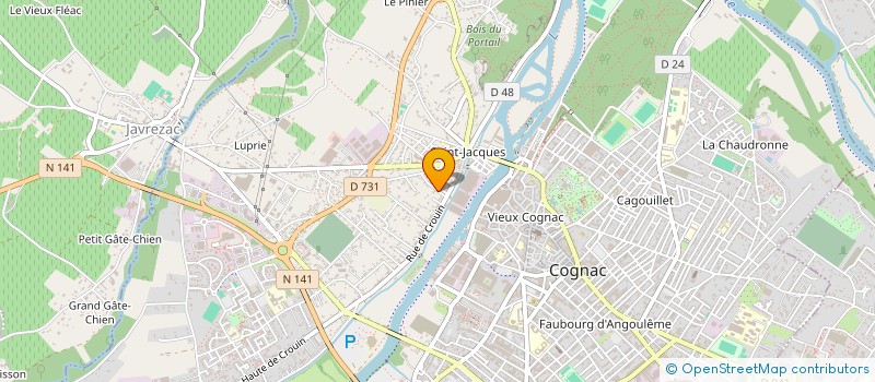 localisation de l'entreprise MADAME MAGALI MOSIEK à COGNAC