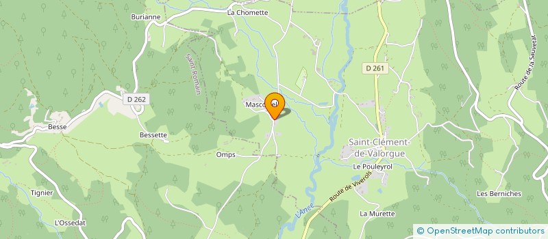 localisation de l'entreprise MADAME MAGALI PERRET  SAINT-CLEMENT-DE-VALORGUE