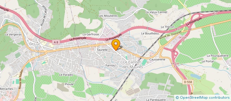 localisation de l'entreprise MADAME MAGALI PERROT  LE CANNET-DES-MAURES