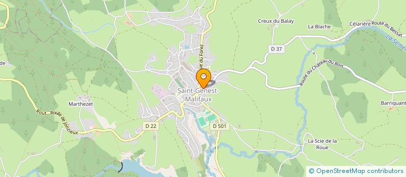 localisation de l'entreprise MADAME MAGALI POUGER  SAINT-GENEST-MALIFAUX