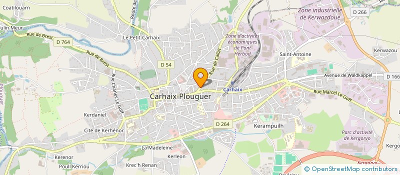 localisation de l'entreprise MADAME MAGALI RIVIERE à CARHAIX-PLOUGUER