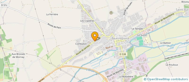 localisation de l'entreprise MADAME MAGALI VERGARI  BEAUREPAIRE