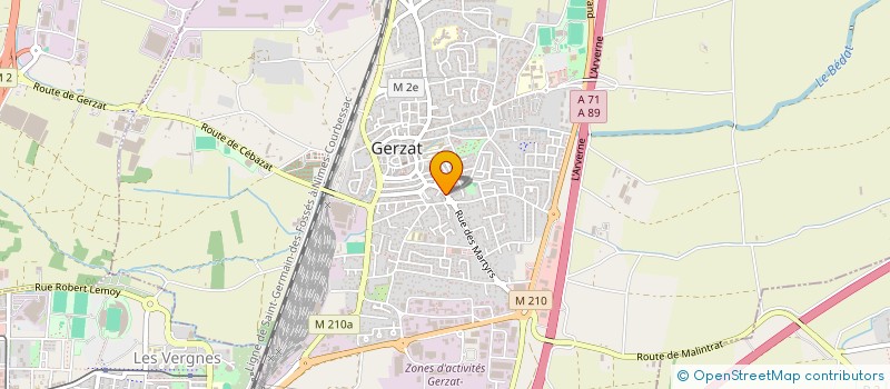 localisation de l'entreprise MADAME MAGALIE ANTOINE  GERZAT