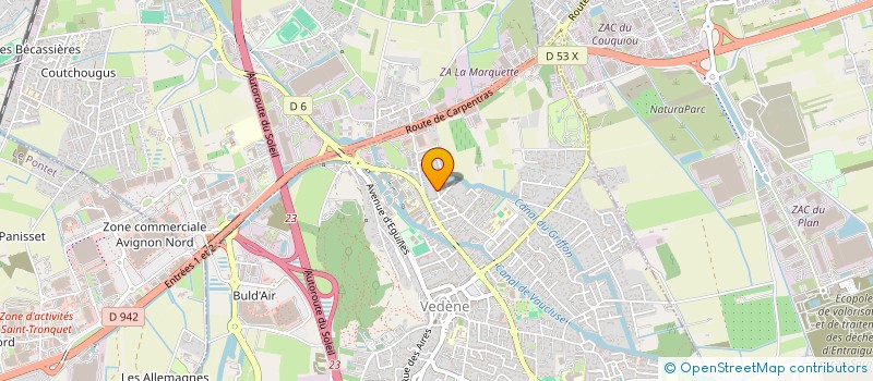 localisation de l'entreprise MADAME MAGALIE BASTIDA  VEDENE