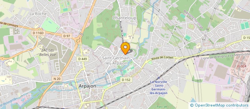localisation de l'entreprise MADAME MAGALIE BELMONTE  SAINT-GERMAIN-LES-ARPAJON