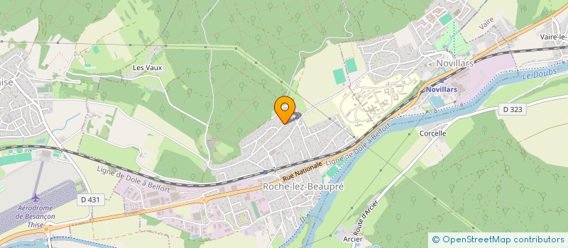 localisation de l'entreprise MADAME MAGALIE BONNET- LLOMPART  ROCHE-LEZ-BEAUPRE