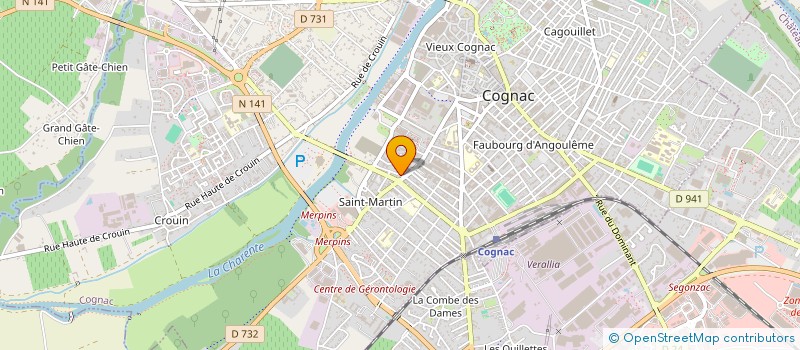 localisation de l'entreprise MADAME MAGALIE BRULLE à COGNAC