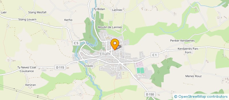 localisation de l'entreprise MADAME MAGALIE CLOAREC  ELLIANT