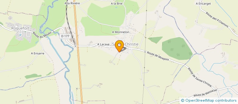 localisation de l'entreprise MADAME MAGALIE COURBES  SAINTE-CHRISTIE