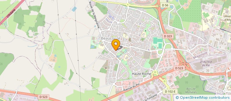 localisation de l'entreprise MADAME MAGALIE DESCHAMPS  BEAUCOUZE