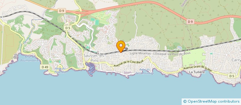 localisation de l'entreprise MADAME MAGALIE FARHI  SAUSSET-LES-PINS