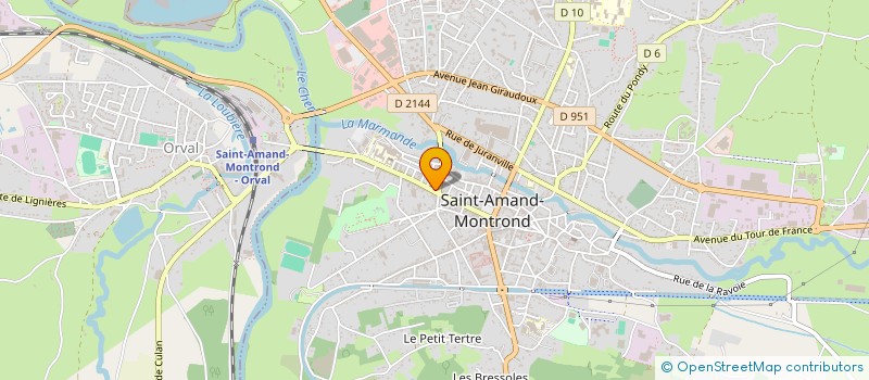 localisation de l'entreprise MADAME MAGALIE GRANDJEAN  SAINT-AMAND-MONTROND